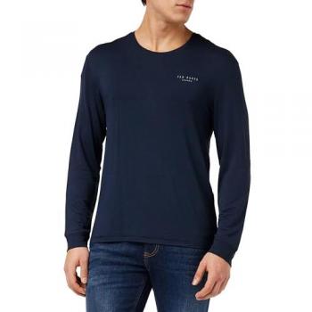 Ted Baker Navy Langarm-Pyjama-Top für Herren