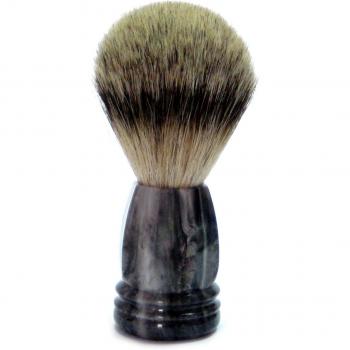Golddachs Graumarmorierter Rasierpinsel mit Dachs‑Zupfhaar