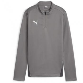 PUMA Damen 1/4 Zip Sweatshirt teamGOAL Grau 2XL