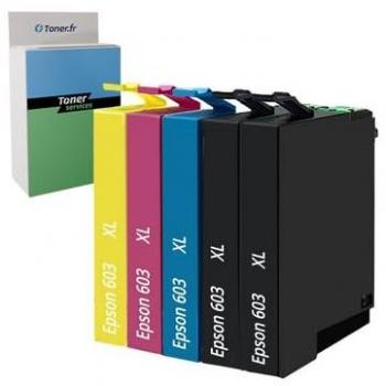 Toner Services Pack 5 Cartouches d'Encre Epson 603XL – Noir & Couleurs