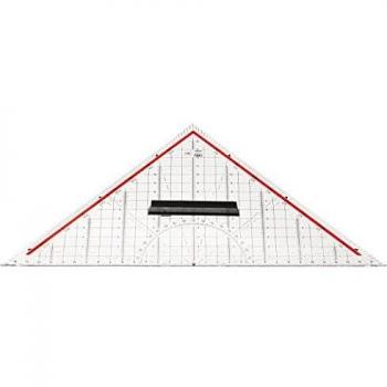 M+R Geodreieck 30 cm mit roter Hinterlegung