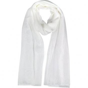 Ladies Long White Chiffon Scarf