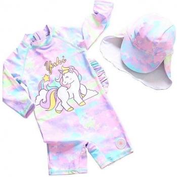 Pink Unicorn Kids Bathing Suit with UV Protection