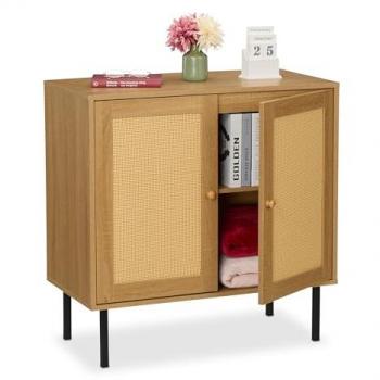 Credenza Elegante Marrone Nero – Relaxdays