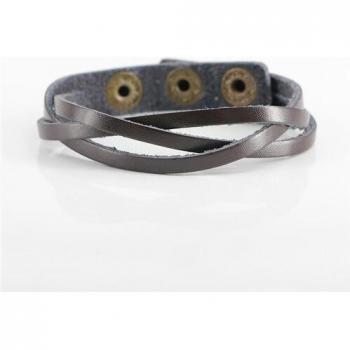 Brazalete Elegante de Cuero Reversible