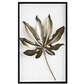 Decorazione da Parete Foglia Multicolore in Metallo Stile Moderno Curium