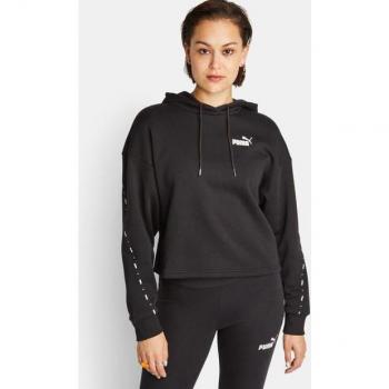 Felpa Puma Essentials Tape Crop Nera da Donna