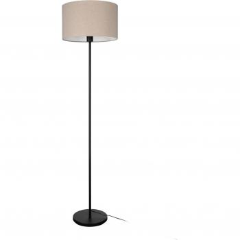 Eglo Feniglia Linen Drum-Shaped Floor Lamp in Natural