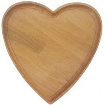 Antalya Evil Eye Wooden Heart Plate