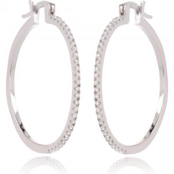 Aros 'Sissi' de plata rodio