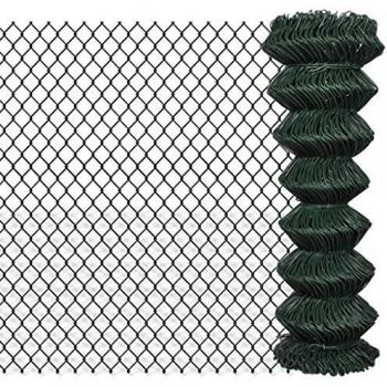 VidaXL Valla de Malla Acero Galvanizado Verde 1,25x25m