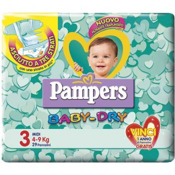Set di 29 pannolini Baby Dry Midi Pampers