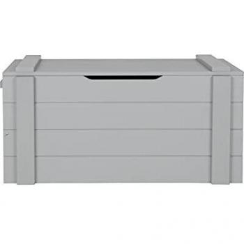 Boîte de Rangement WOOOD Dennis, Bois de Pin Brossé Gris 42x90x42 cm
