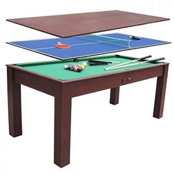 DualPlay 3‑in‑1 Billiard Surface – Brown, Unisex