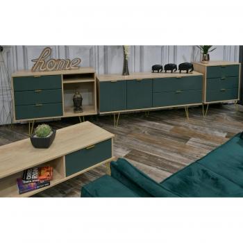 Oak Elegance 3-Drawer TV Shelf