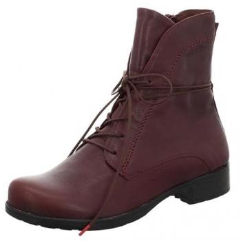 Think! Nachhaltige Damen Stiefelette Rot mit Blockabsatz