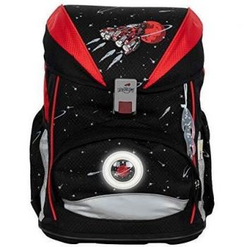 ErgoFlex 5‑teiliger LED Schulranzen-Set – 38 cm, Rot Planet (Exklusiv)