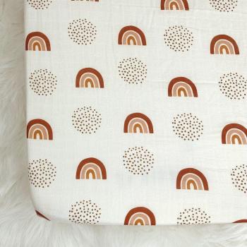 70x130cm Muslin Baby Crib Fitted Sheet Floral