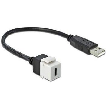 DELOCK Keystone Modul USB 2.0 A Stecker mit Kabel 86382