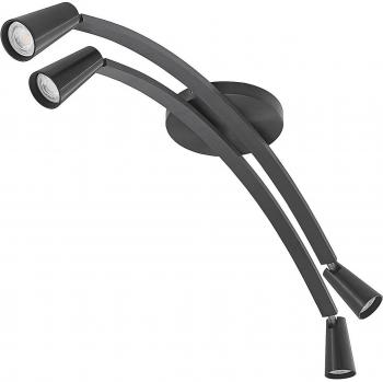 Lucande 4-Bulb Aluminium Ceiling Lamp