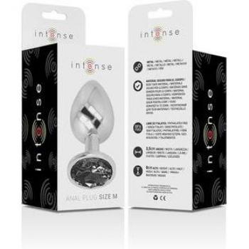 Intensivo Plug Anal de Metal com Vidro Preto – Tamanho M