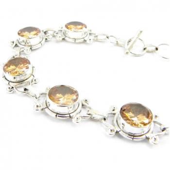 Bracciale in Argento con Pietra Citrina 'Heaven'