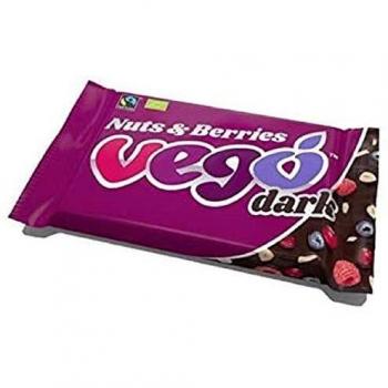 Vego Good Food Organic Nuts & Berries Dark Chocolate Bar 85 g