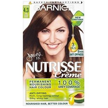 Garnier Nutrisse Nourishing Permanent Hair Colour 4.3 Dark Golden Brown