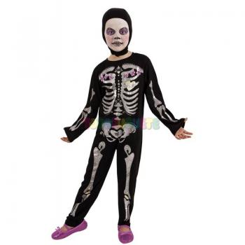 Ropa de Halloween Esqueleto Morado Infantil 5-7