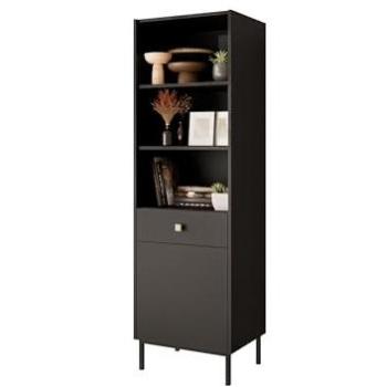Estantería Comfivo AB102, con cajones y puertas, aglomerado laminado, negro, 180 x 54 x 42 cm