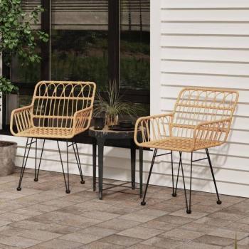 Chaises de Jardin Accoudoirs 56x64x80 cm en Résine Tressée