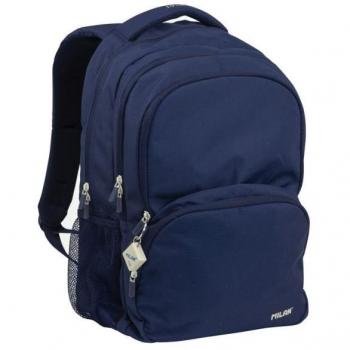 Milan mochila escolar 4 cremalleras 25l serie 1918 azul marino