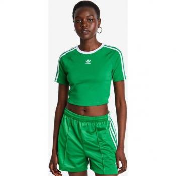 Adidas Camiseta Adicolor Classics 3 Rayas Mujer Verde Talla S