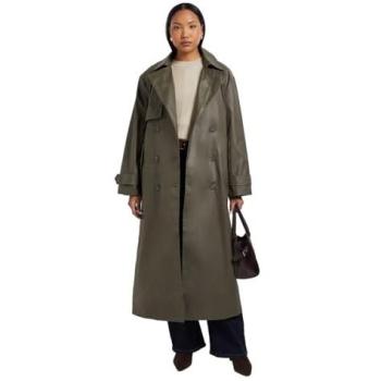 Women's Dark Olive Trench Coat, Oversized – Wallis Principles (Size 18)