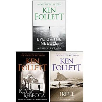 Ken Follett 3 Book Set Eye Of The Needle The Key To Rebecca Triple Thrillers Classic