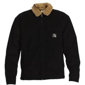 Quiksilver Herren‑Bomberjacke “Dna Sherpa Harrington” – Schwarzer Harrington‑Stil
