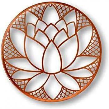 Copper Lotus Blossom Wall Sculpture