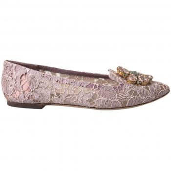Dolce & Gabbana Pink Crystal Ballet Shoes