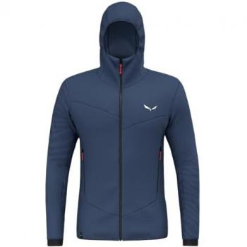 Herren Fleecejacke Salewa Sella Crevasse Hoodie Blau