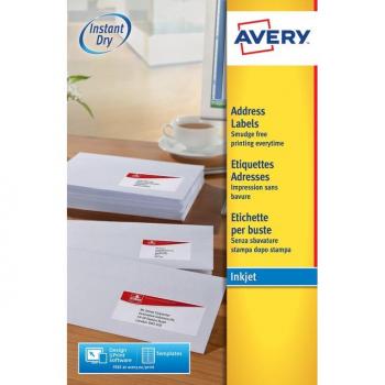 ETIKET AVERY J8163-100 99,1 x 38,1 mm, wit, 1.400 stuks