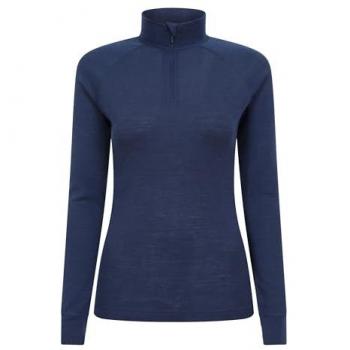 Long‑Sleeve Merino Wool Base Layer – Women's Navy, Size 22
