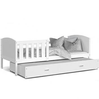 Lit gigogne Tomy 90x190 blanc – Sommier et matelas inclus (Kids Literie)