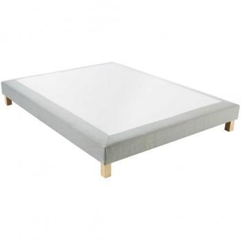 Sommier contemporain gris clair 140x190