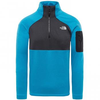 The North Face Men's Fall 2018 Impendor Pd 1/4 Zip Jacket in Hyper Blue/TNF Black