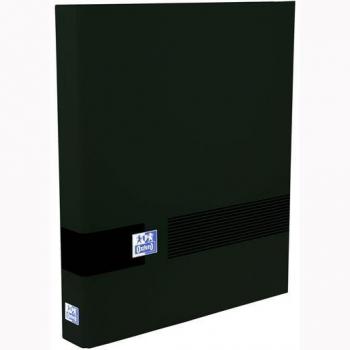 Carpeta 4 Anillas 40 mm A4+ Carton Forrado Oxford Classic Negro