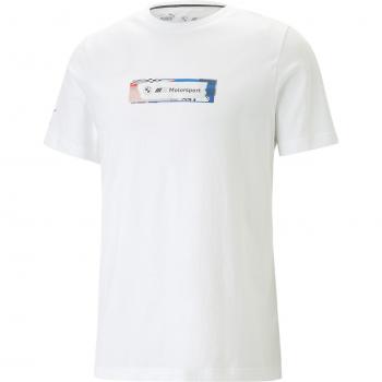 Maglietta BMW Motosport Logo Bianca a Maniche Corte S