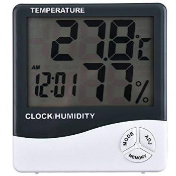 Orologio con Termoigrometro e Allarme a Display LCD 12 o 24 Ore