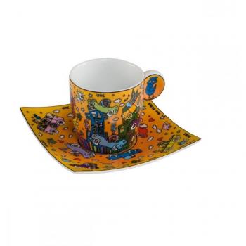 Goebel 26101771 Espressotasse – James Rizzi – „Stau vermeiden“
