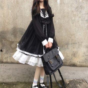 Vestido Kawaii de Manga Larga Lolita para Mujeres