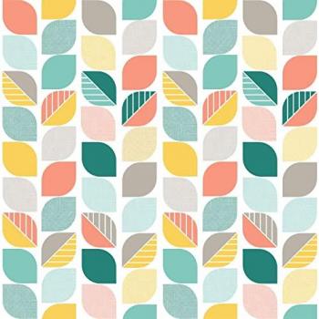 Tapis de salle à manger ciré 140 cm – design géométrique